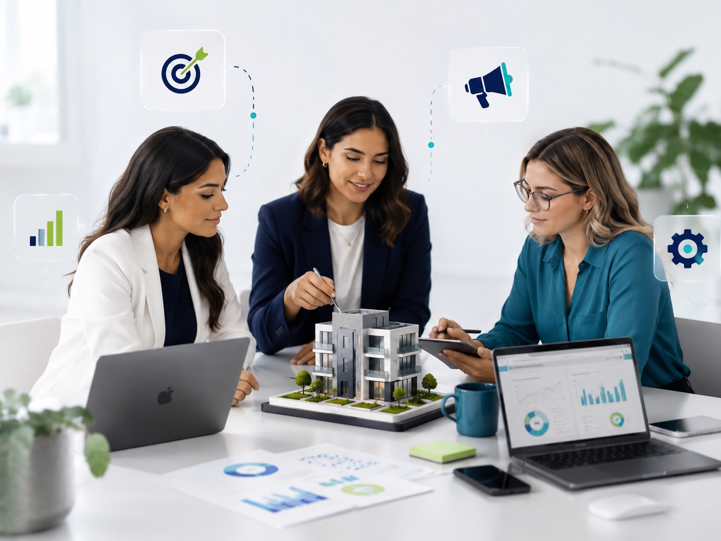 Equipo Power Mind trabajando de forma integrada, con resultados medibles y procesos transparentes